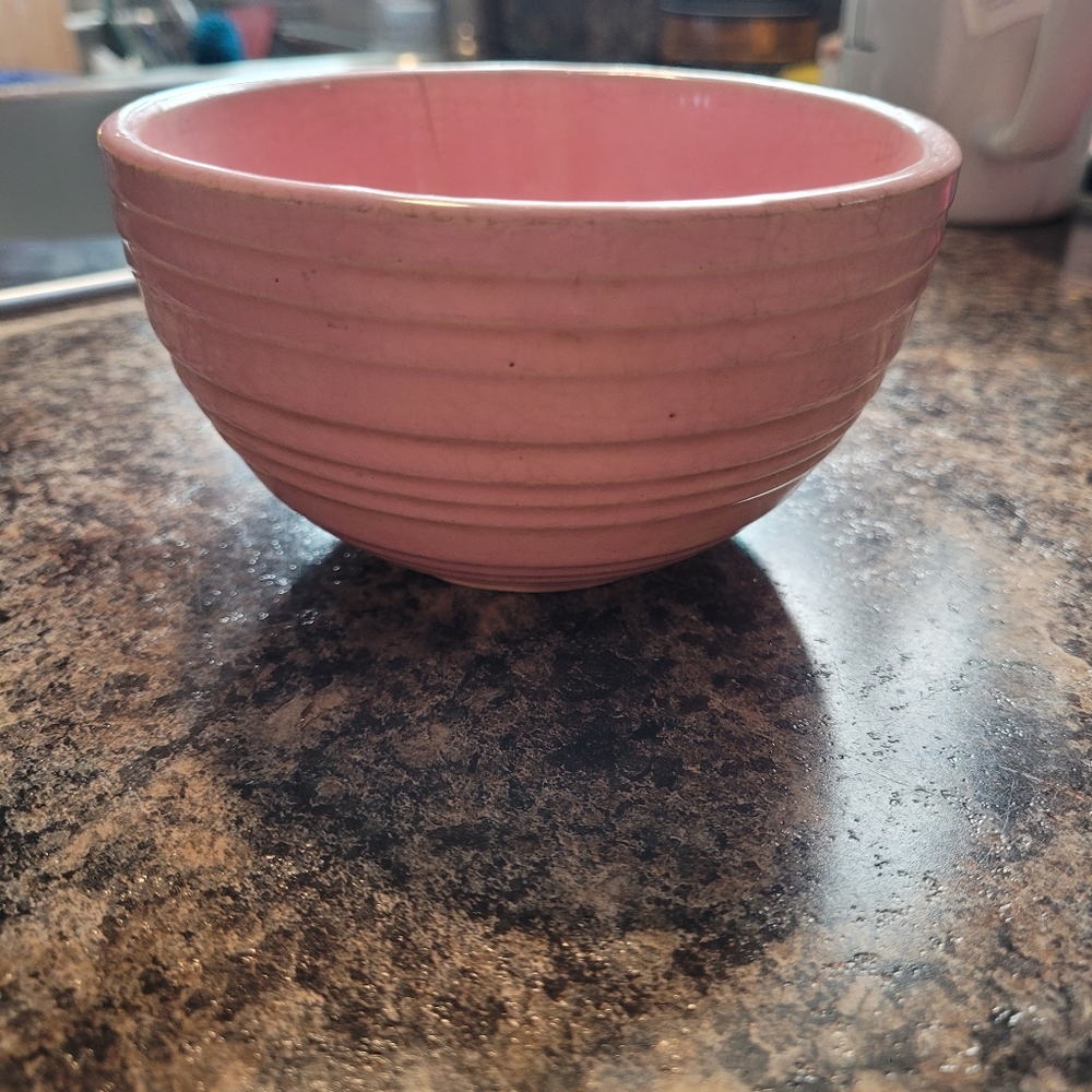 Mccoy pottery pink bowl